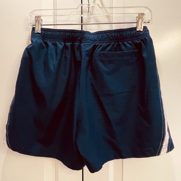 EUC Reebok Running/Tennis Shorts, Navy w/Wht Stripes, Pockets, Polyester, Sml - Picture 5 of 10